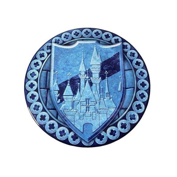 Disney Other - Disney Park Malamine Cinderella Castle Blue 11" Rim Dinner Plate Blue